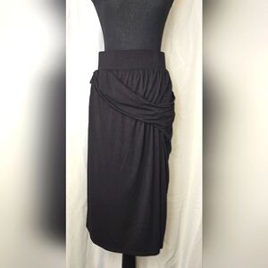 🖤NWOT DKNY JERSEY MATERIAL FAUX WRAP STYLE SKIRT. SIZE S